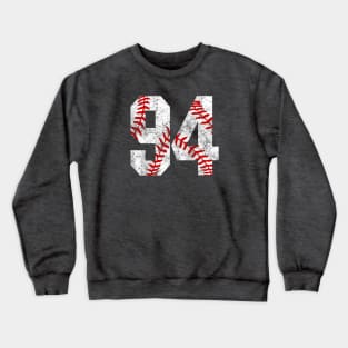 Vintage #94 Baseball Laces Baseball Mom Jersey Love Baseball Crewneck Sweatshirt